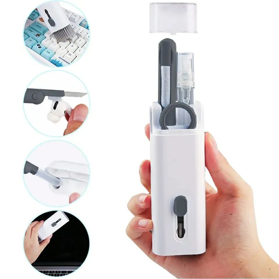 7 In 1 Computer Keyboard Cleaner Brush Kit Earphone Cleaning Pen For Headset Keyboard Cleaning Tools Cleaner Keycap Puller