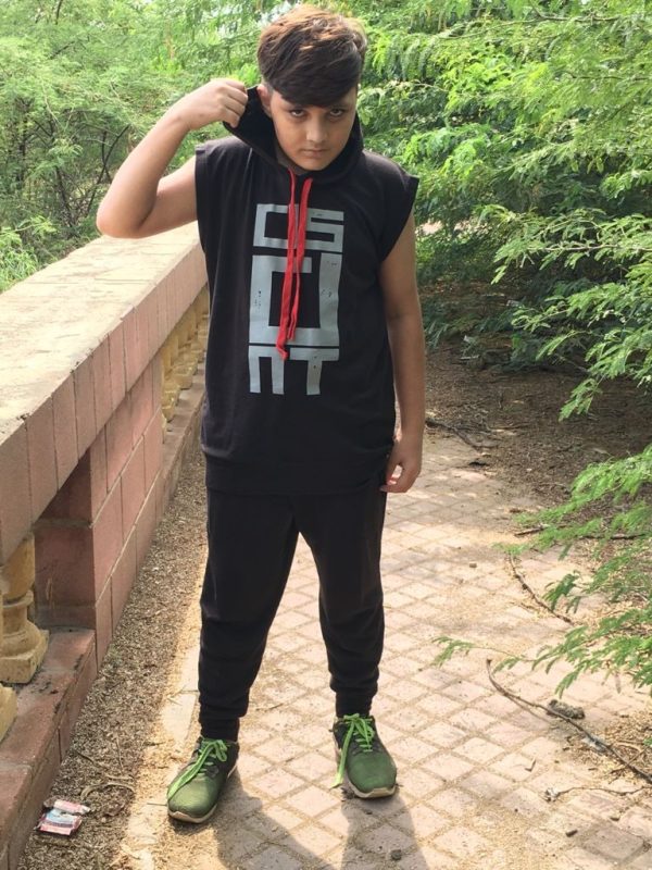 Black Gym Sleeveless Hood Tracksuit – Black Gym Sleeveless Hood Summer Tracksuit – Ready To Wear 2-piece Set | Men’s Sports & Jogging Wear