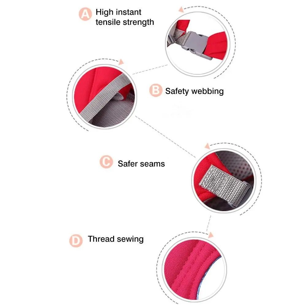 Multicolor Adjustable Baby Carrier Strong Material Safety Belt Adapt to Newborn Infant & Toddler of 3 to 18 Month Backpack